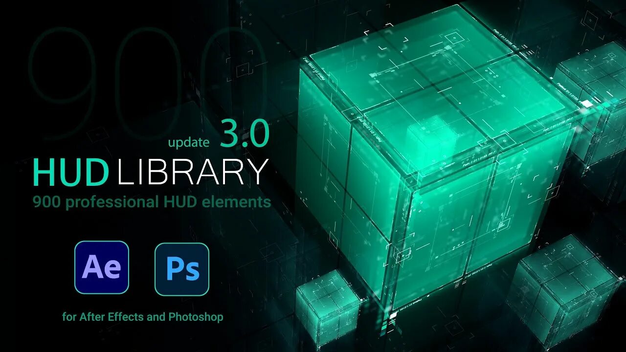 Library update. Library HUD Pack. Library after Effects Template. Videohive 38668272 “HUD Pack | Part 6” Demonstration. Videohive infographics HUD Set 3 22173158 Project for after Effects.