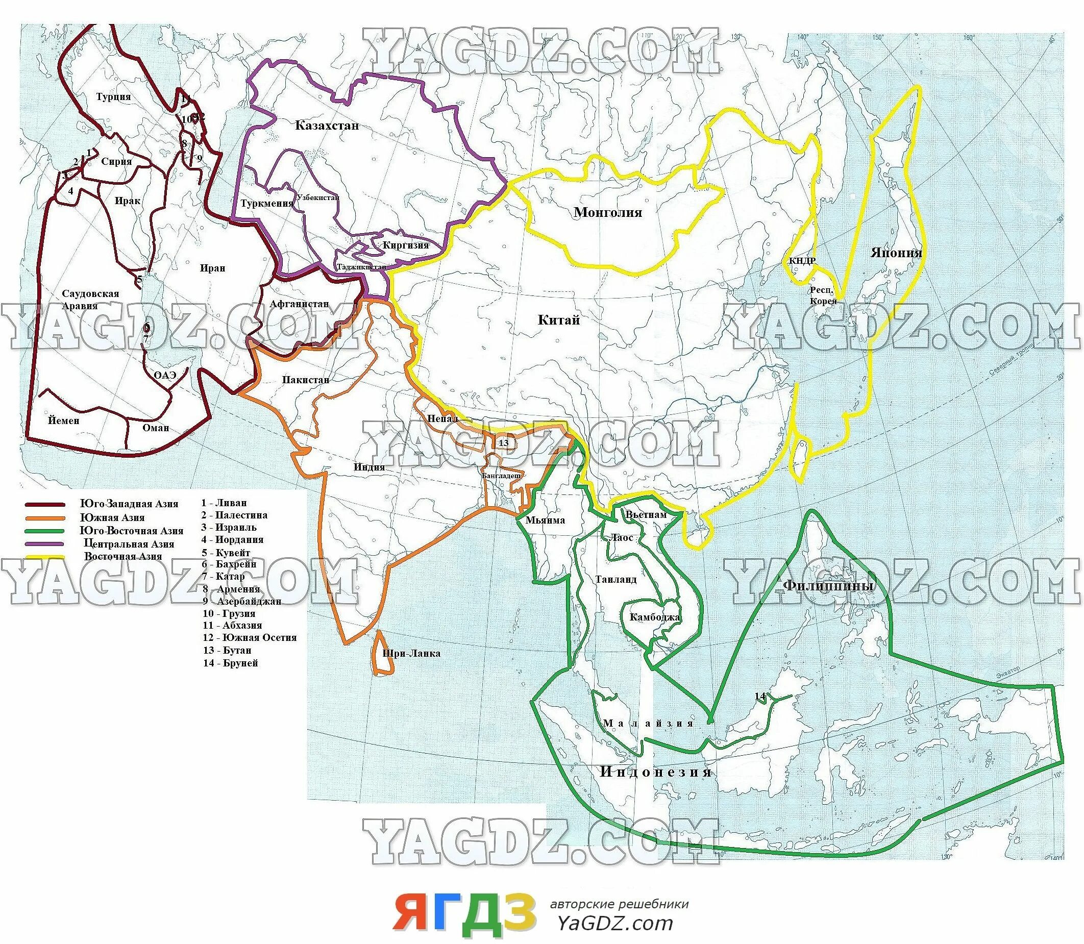 Карта зарубежной Азии контурная карта 11 класс. Карта зарубежная Азия 11 класс контурная карта гдз. Зарубежная карта Азии контурная карта 10-11 класс. Карта Азии контурная карта 11 класс.