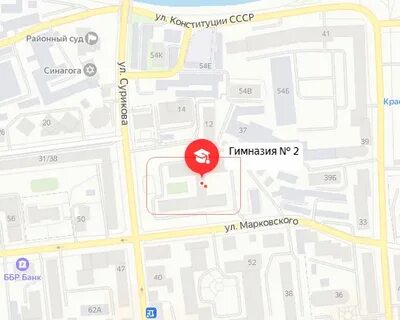 Карта гимназий