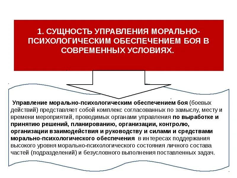 Морально-психологическое обеспечение. Морально-психологическое обеспечение боевых действий. Морально-психологическое обеспечение подразделения. Мероприятия морально-психологического обеспечения