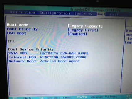 Lenovo bios boot