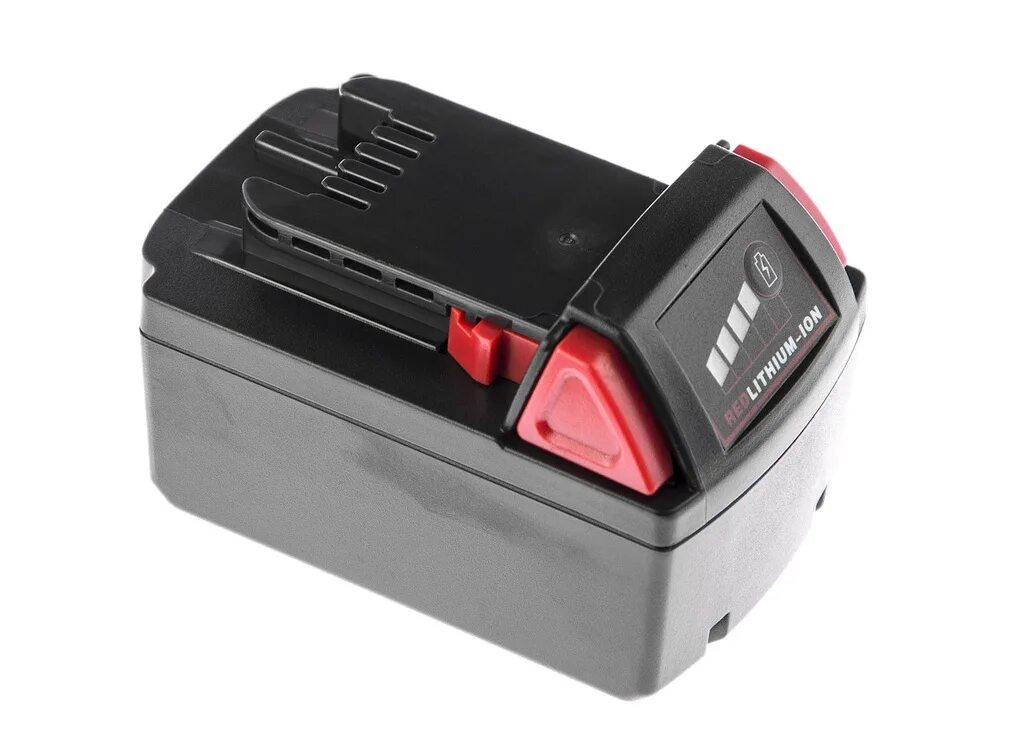 Battery m. Аккумулятор Milwaukee m18. Аккумулятор Milwaukee 18v li-ion. Батарея аккумуляторная Milwaukee m18 b5 5а/ч 18в. Milwaukee m18 BH-0 аккумулятор.