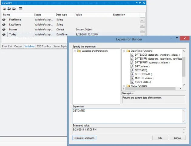 Ssis256. Lead variable. Change matching scope to Server variable.
