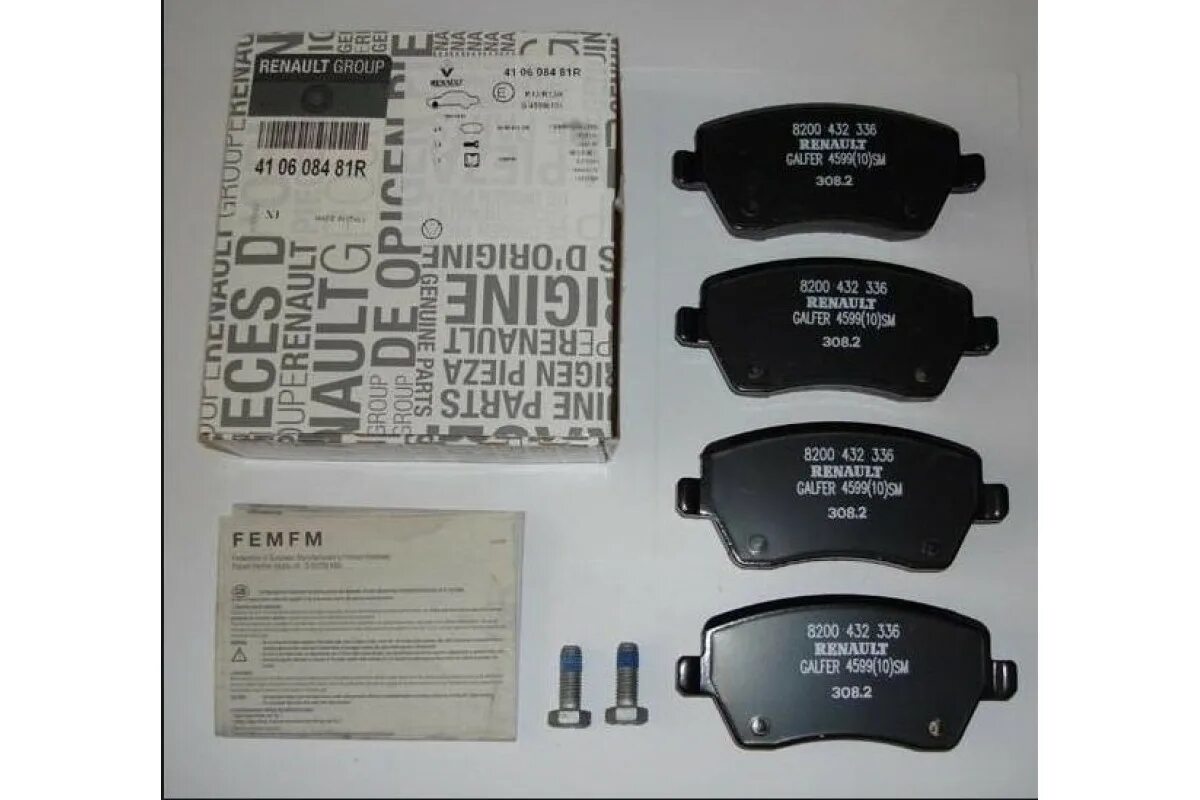 6 084. 442. колодки тормозные передние рено дастер 1. 162-89. 084 301 143 a.