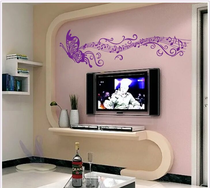 Украсить телевизор. Телевизор на стене. Панно под телевизор на стену. Декорирование стены с телевизором. Декор стены под телевизор.