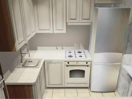 Дизайн кухни маленькой площади с газовой