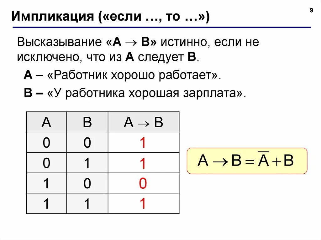 3 равно в информатике. Мат логика импликация. Операция импликация. Импликация в информатике. Импликация в логике.