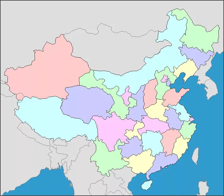 Map of china. China Provinces Map. Карта Китая. Административное деление Китая карта. География Китая.