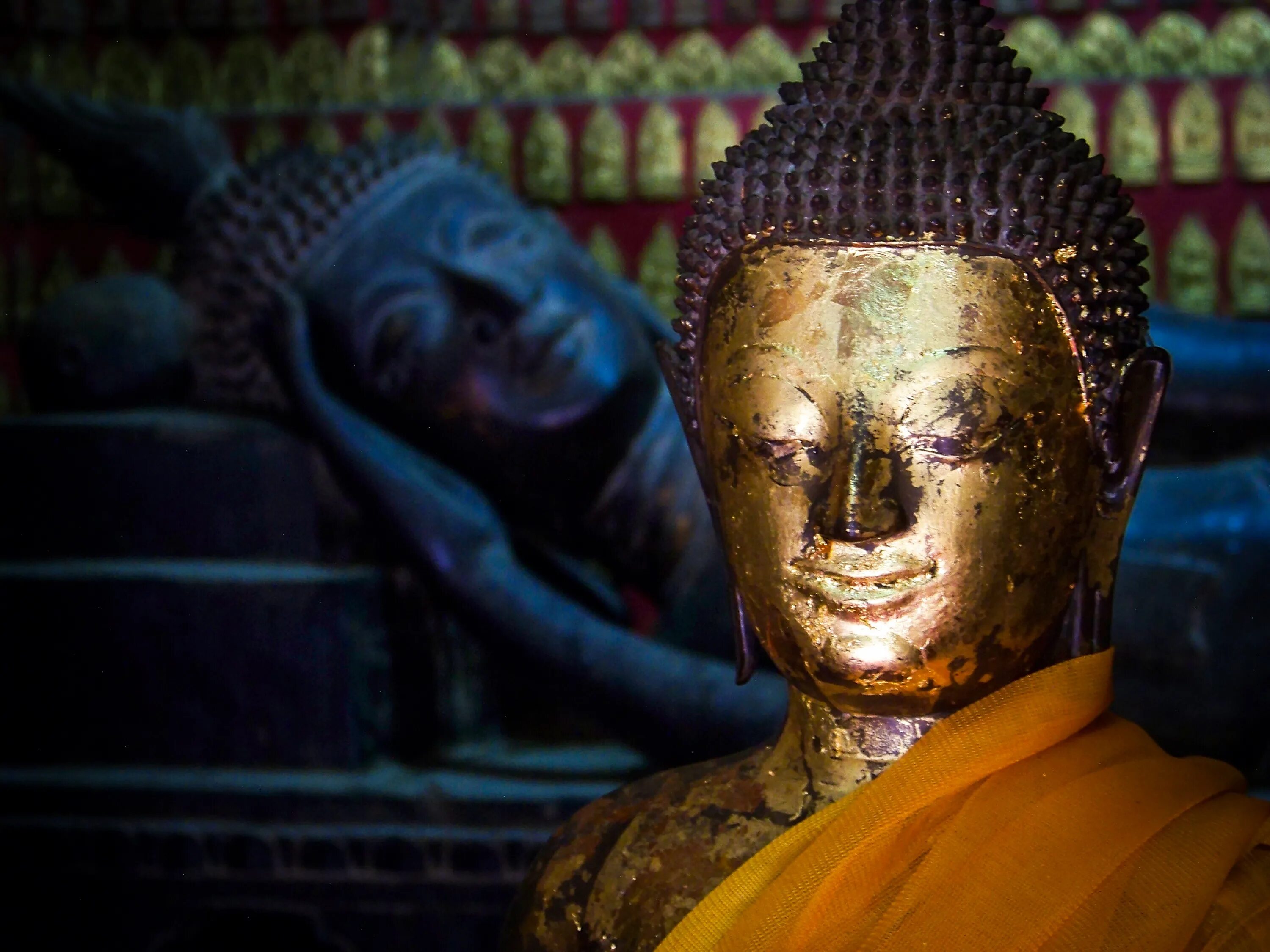 Двуликий Будда. Будда Шакьямуни ученики Будды. Смерть Будды Шакьямуни. Изваяние Будды Пхабанг.