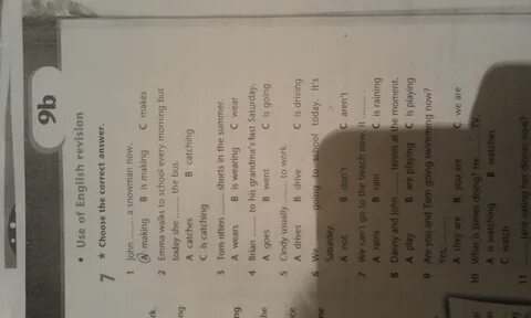 7 choose the correct answers