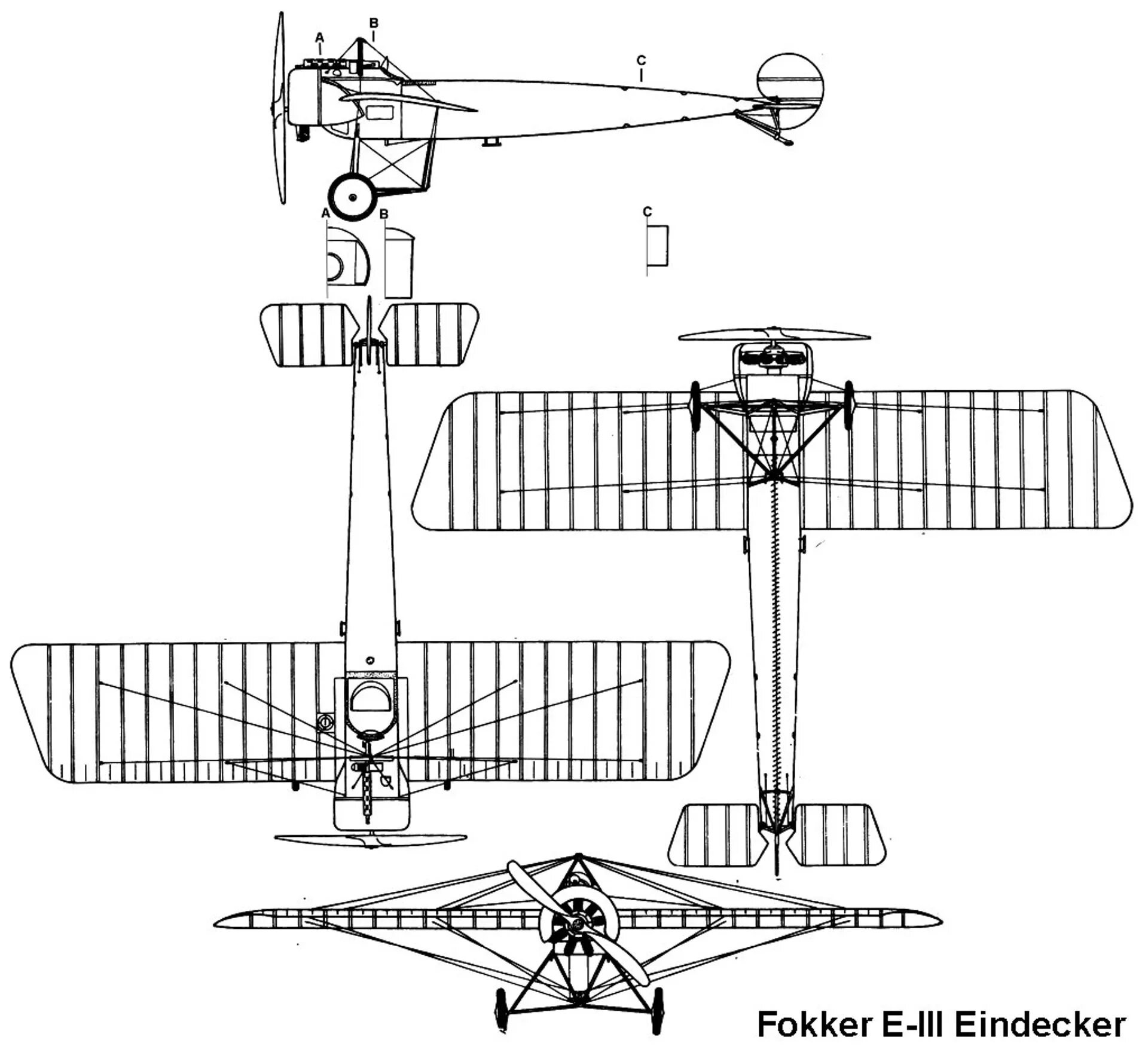Е 3 самолет. Самолет Фоккер е1. Фоккер 3. Фоккер е III. Фоккер е3 чертежи самолета.