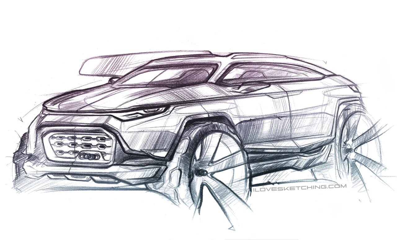 Ar draw sketch sketch paint. Машина SUV скетч. Скетч Lada Concept. Автомобили SUV В рисунке. Лайн скетчи машин будущего.