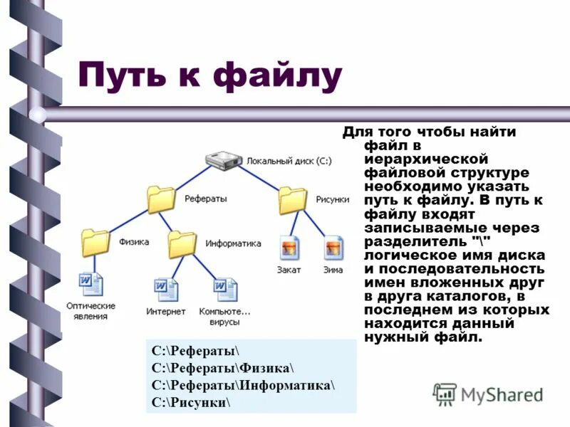 Использование файлов c