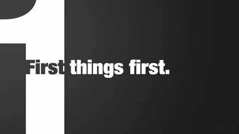 First this first