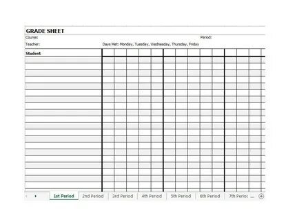 Grade sheet