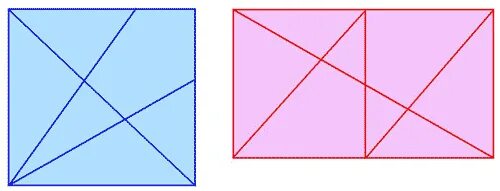 Квадрат 2 отрезка 8 треугольников 1 класс. Квадрат разделенный на треугольники. Разделить прямоугольник на 3 треугольника. Квадрат разделенный на треугольники и Четырехугольники. Прямоугольник разделенный на 7 частей.
