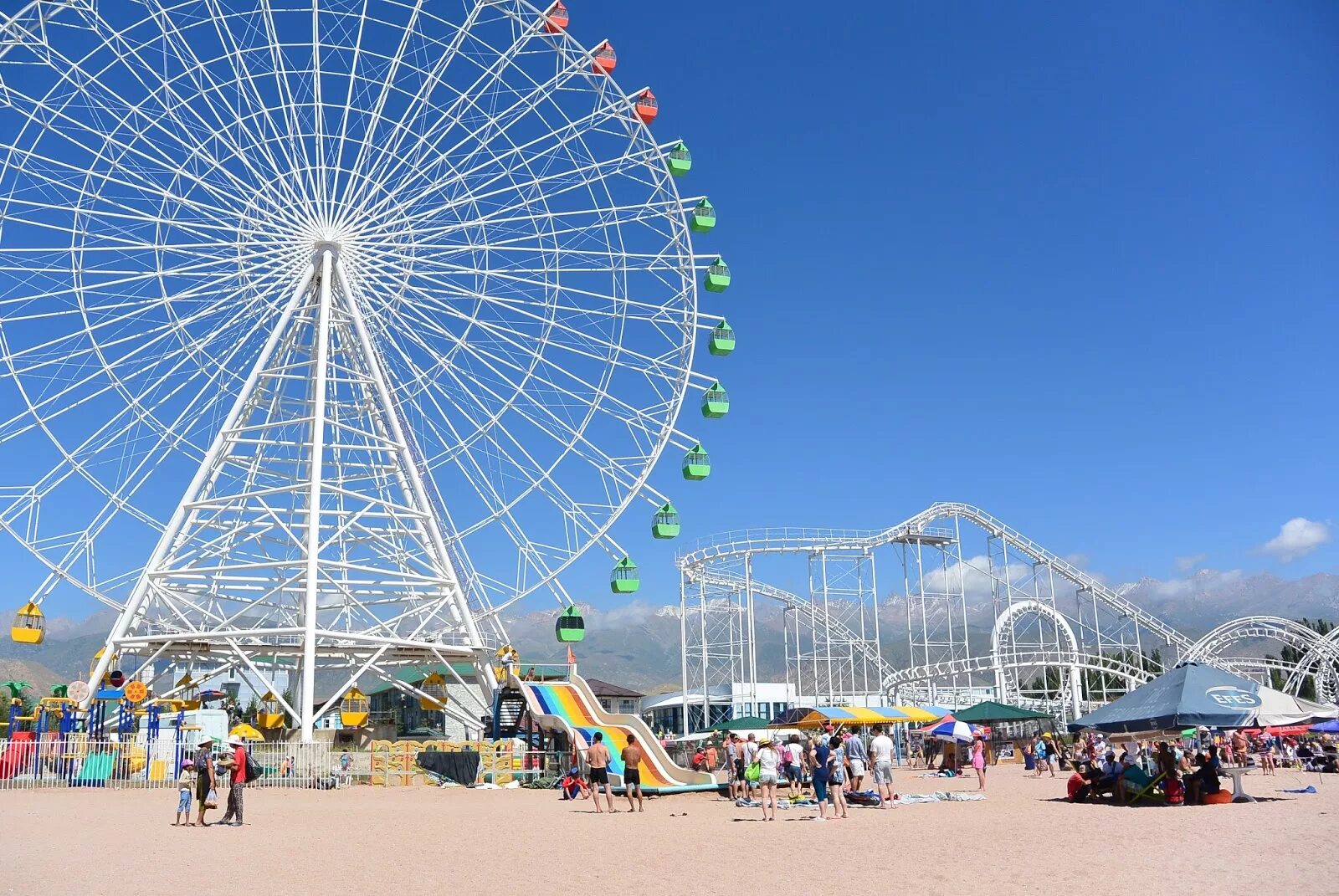 Золотые пески бостери. Бостери киргизия. бостери золотые пески. иссык-куль колесо обозрения. колесо обозрения бостери.