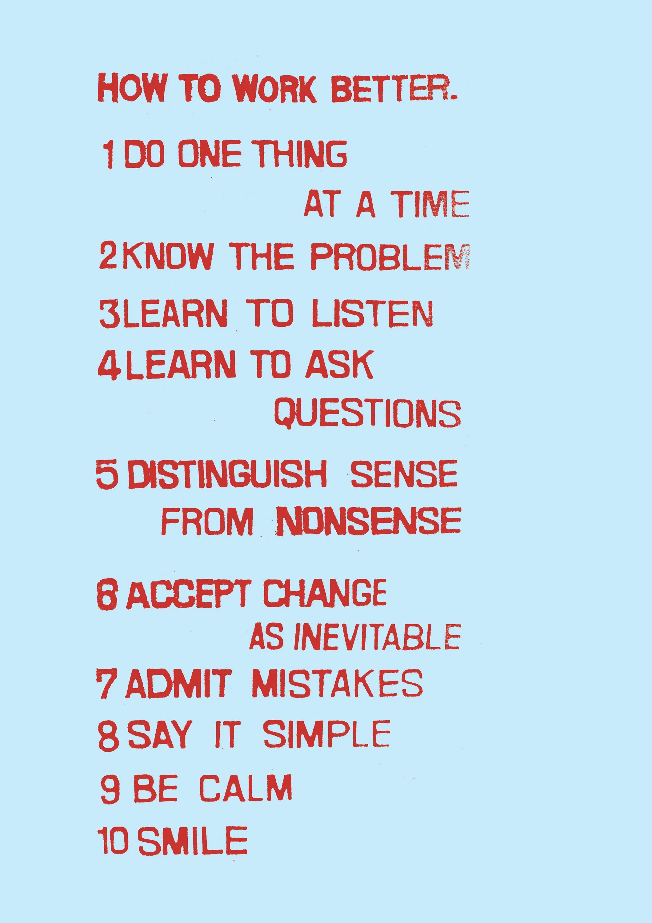 Фишли и Вайс how to work better. Peter Fischli and David Weiss how to work better. Как работать лучше Фишли и Вайс. Work better. This is our best work