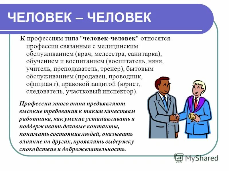 Человек человек профессии. Профессии типа человек человек. Человек-человек презентация. Типы профессий.