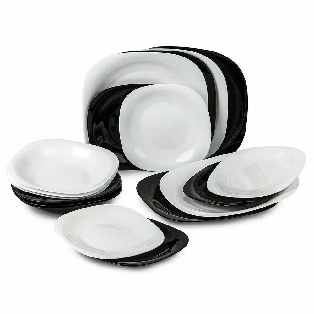 Столовые сервизы 18 предметов. Luminarc Carine Black and White. Luminarc Carine Black. Luminarc Carine Black and White 18 предметов. Luminarc Carine Black and White 19 предметов.