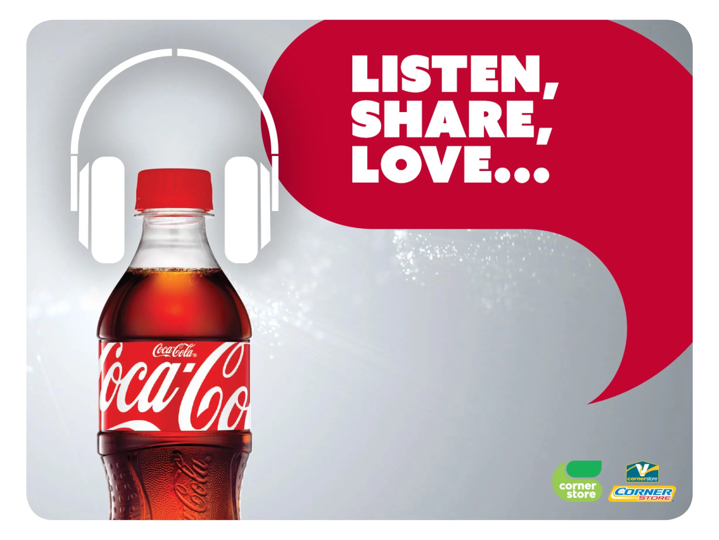 Sharing ads. Advertising listen. Listening ads. Share the Love.