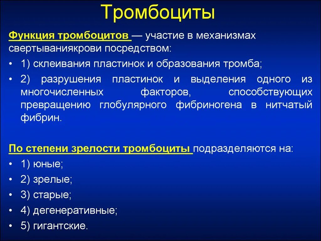 Выберите функции тромбоцитов. Выберите функции тромбоцитов