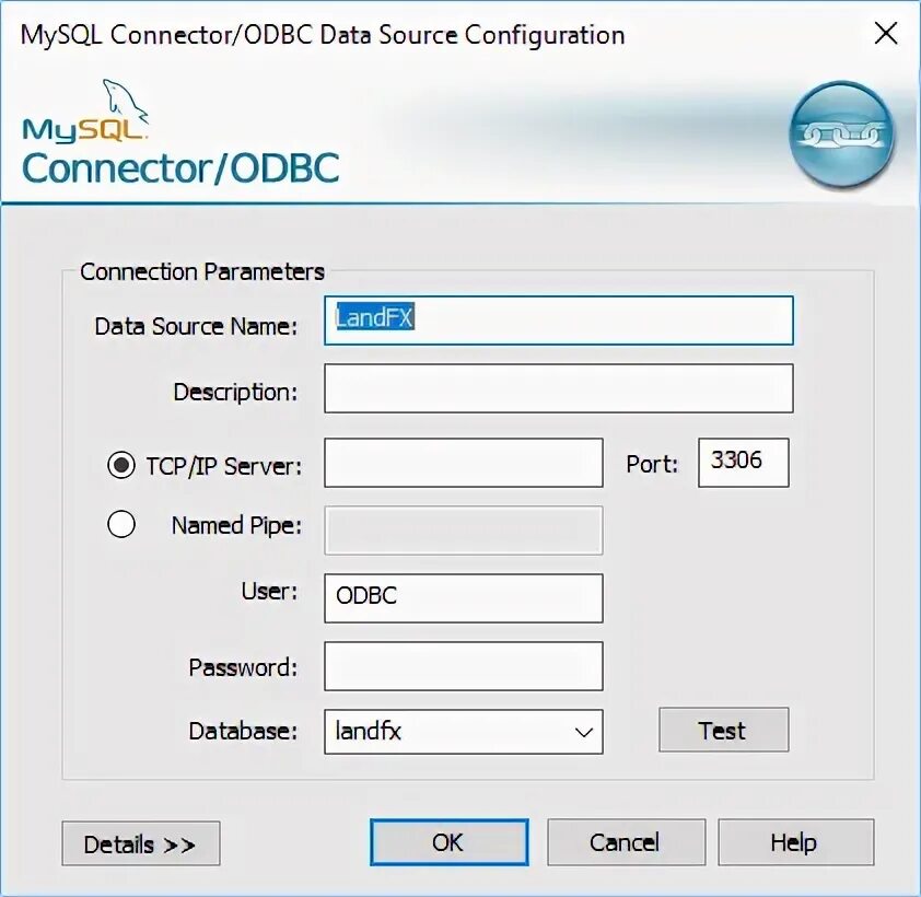 ODBC драйвер. Source configuration