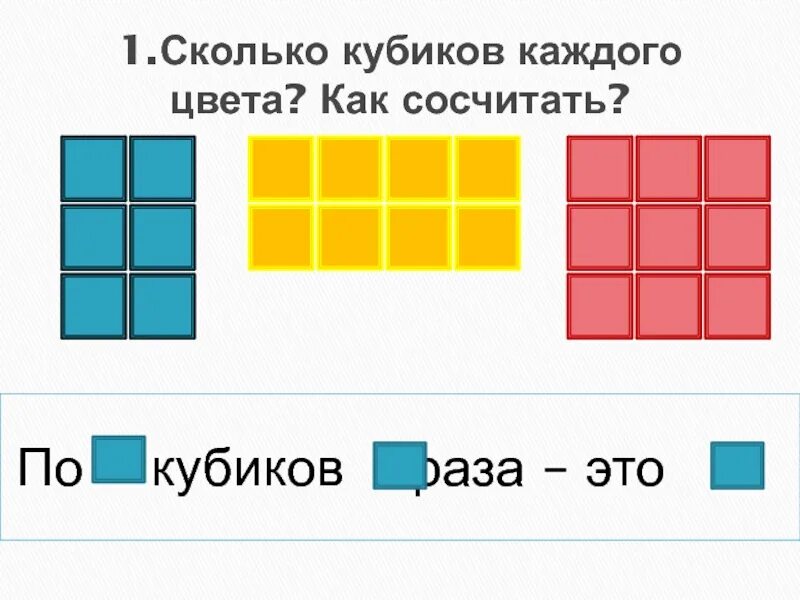 Сколько кубиков каждого цвета как сосчитать. Сосчитай сколько кубиков. Сколько кубиков каждого цвета как сосчитать 1 класс. Сосчитай кубики 1 класс.