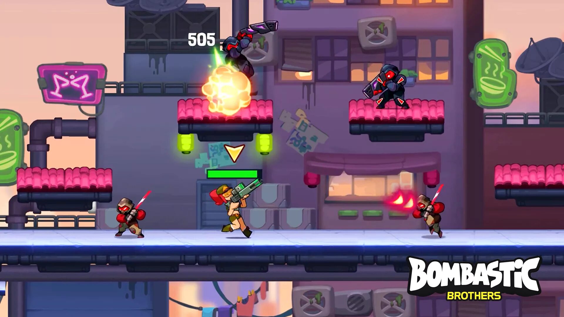 Run and gun. Бомбастик игра. Bombastic brothers – Run & Gun. Игра Bombastic brothers Скриншоты. Бомбастик бразерс.