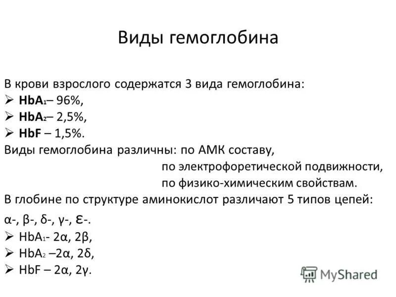 Физиологические формы гемоглобина биохимия. Типы гемоглобина у человека. Патологические формы гемоглобина схема. Классификация гемоглобина физиология.