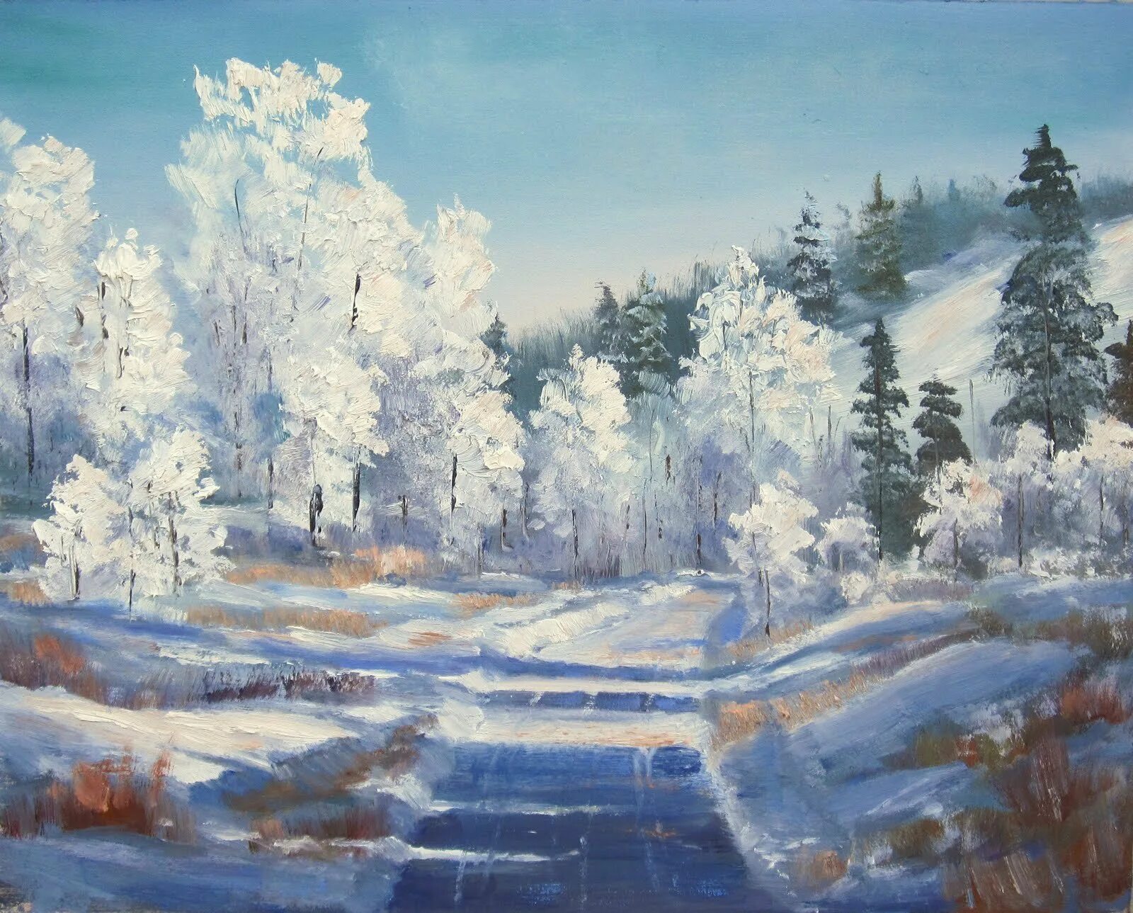 зимний пейзаж. зимние пейзажисты. леднев александр алексеевич. леднёв александр алексеевич картины. янулевич геннадий художник.
