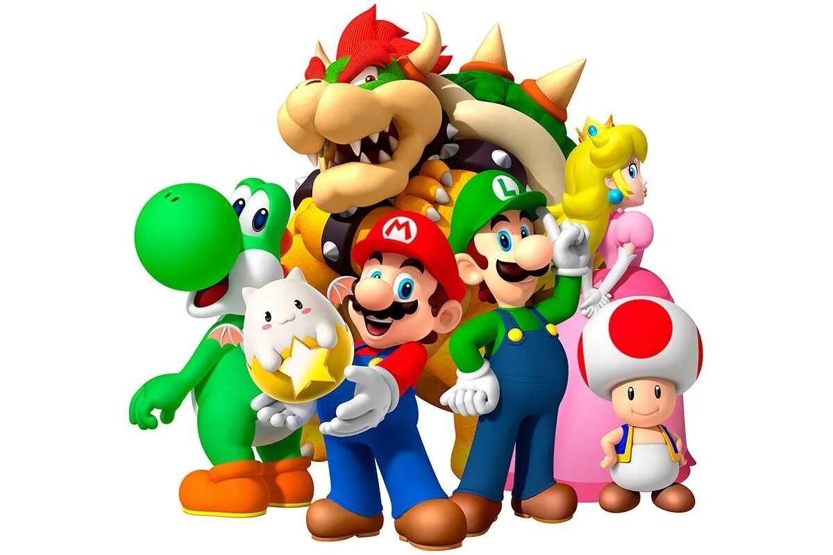 Mario bros 5. Марио БРОС. Герои Марио. Персонажи из супер Марио БРОС. Марио Луиджи и Тоад.