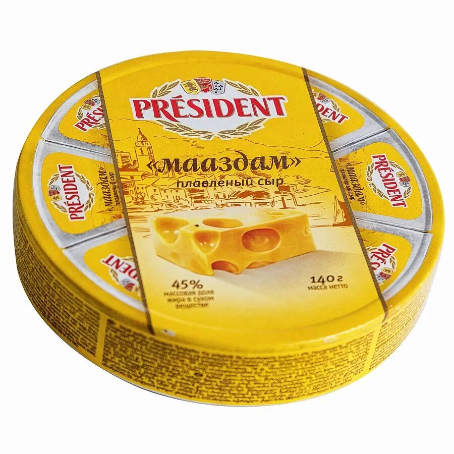 Купить сыры вкусные. Сыр President Маасдам твердый. Сыр плавленый "President" круг Мааздам 140гр. Сыр в упаковке.