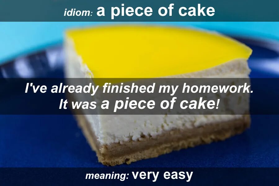 Английские слова cake. A piece of Cake idiom. A piece of Cake идиома. Предложение с идиомой a piece of Cake. Идиомы в английском языке a piece of Cake.