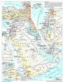 Карта ближнего востока и стран персидского залива