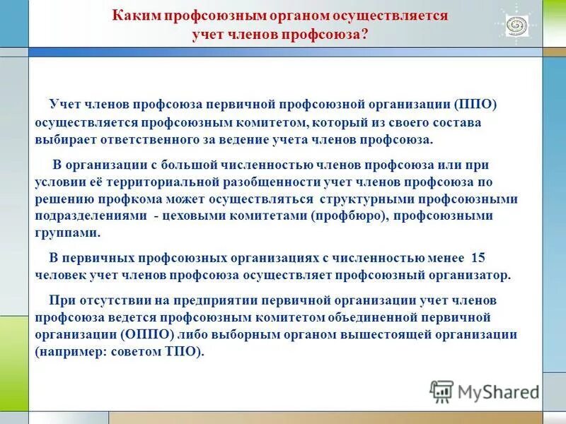представительный орган первичной профсоюзной организации