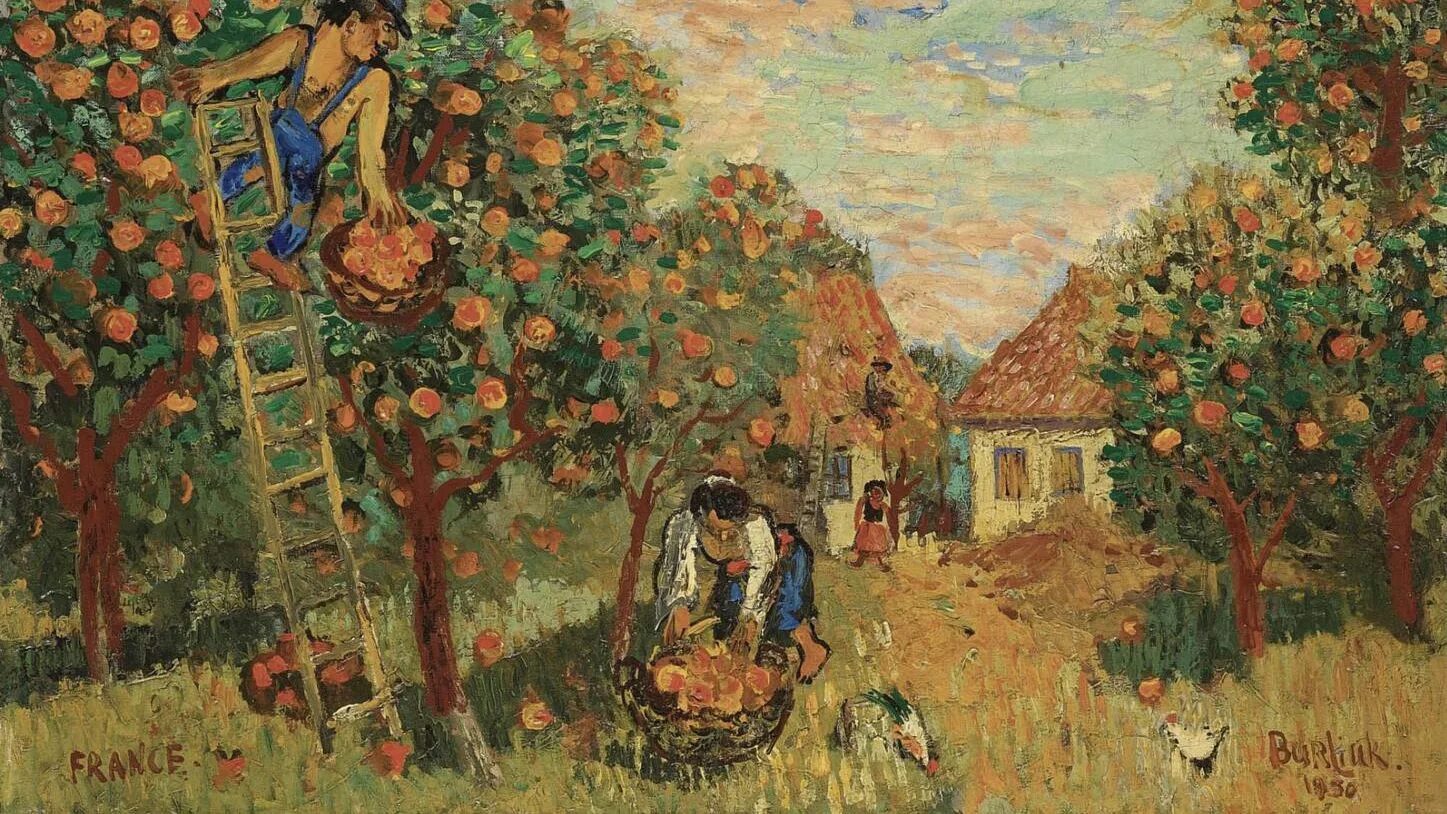 Мать урожая. «Сбор урожая в Провансе», 1888 года.. Картины Монэ яблочный сад.