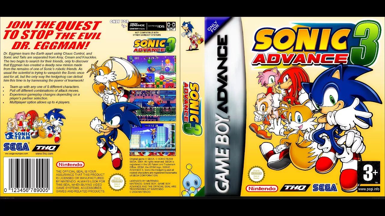 Игры соник сега 3. Геймбой Sonic Advance 3. Sonic Advance 3 обложка. Sonic Advance 3 (2004). Sonic Advance 1 обложка.