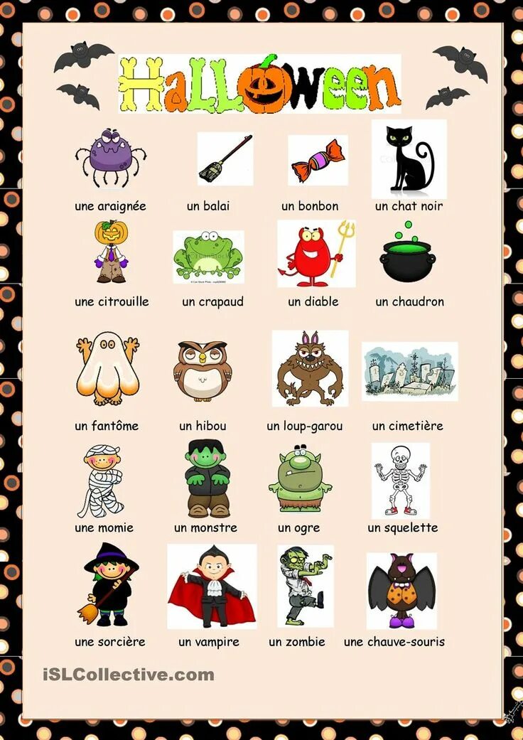What colours are associated with halloween. Лексика хэллоуин на французском. тема halloween на французском. урок хэллоуин французский. хэллоуин на уроке французского языка.