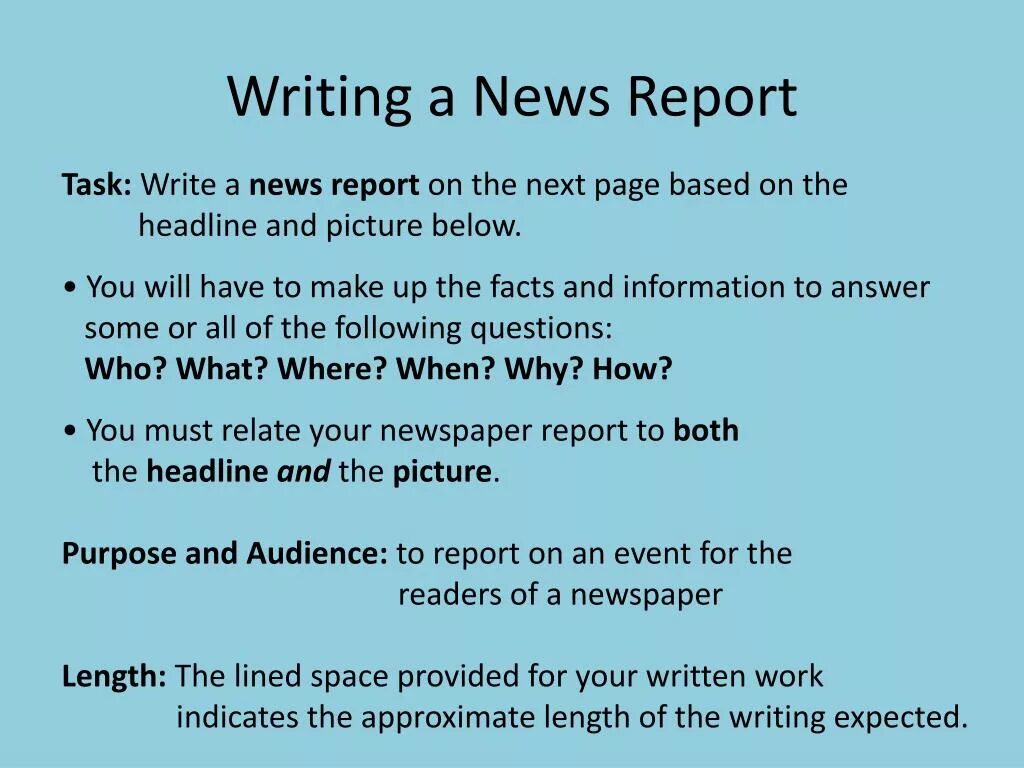 News Report примеры. Writing a Report. How to write a Report.