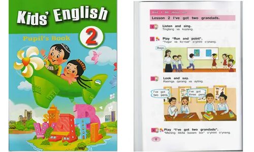 Kids English 2 класс. Kids English 2 Узбекистан. Kid's English 1 sinf. Kids English 3.