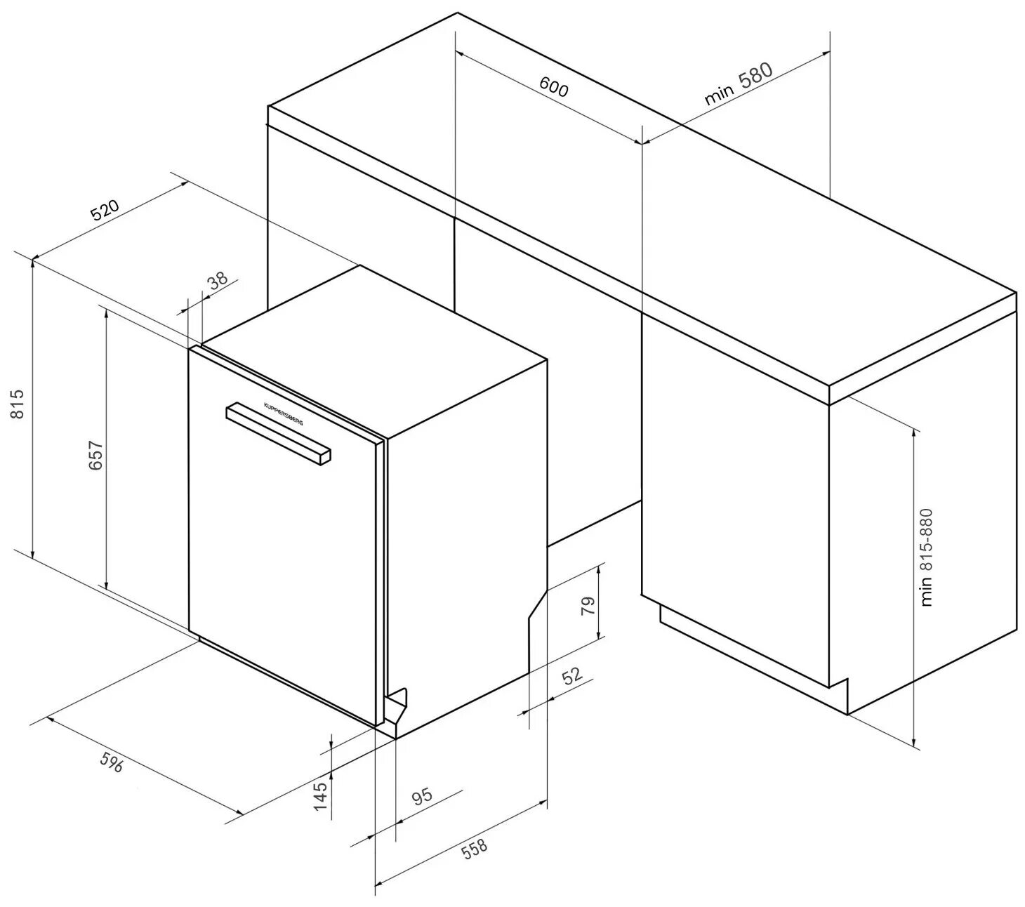 Размеры посудомоечных шкафов. Встраиваемая посудомоечная машина Kuppersberg GS 4533. Kuppersberg GS 6020. Посудомоечная машина Kuppersberg GS 6005. Посудомоечная машина Куперсберг 4555 GS.