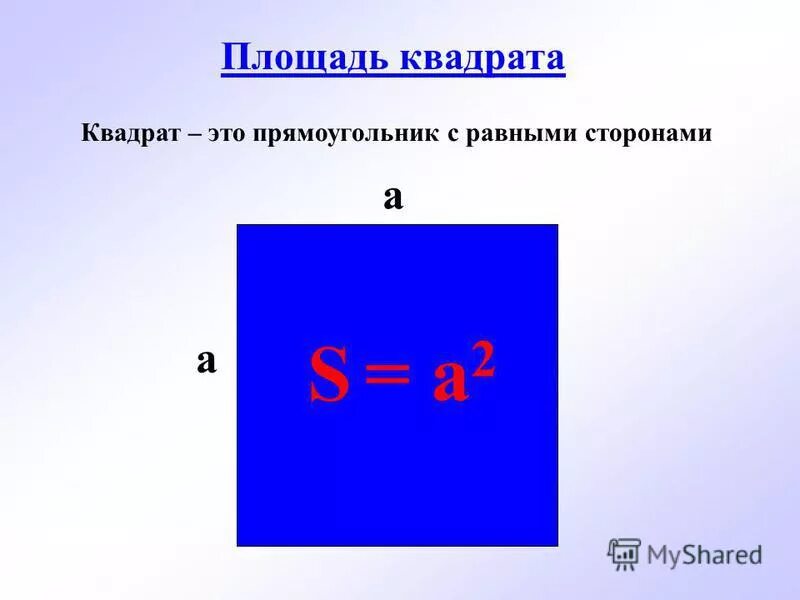 Какова площадь квадрата