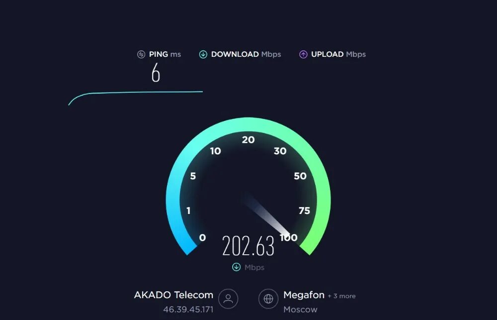 Проверка скорости телефона. Dubai Internet Speed.