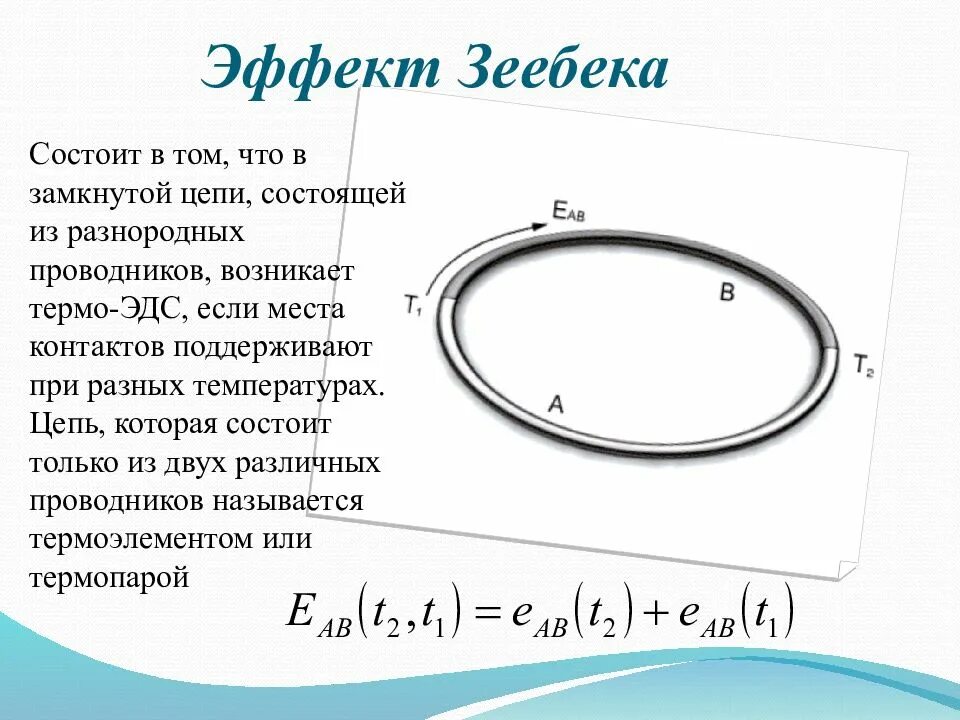 Несовершенство выбранной модели на примере эффекта зеебека Урок № 12: Неправильное "правильное" образование и открытие на кончике пера / Ст