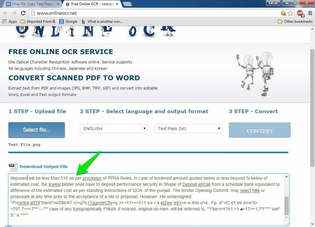 How to copy text