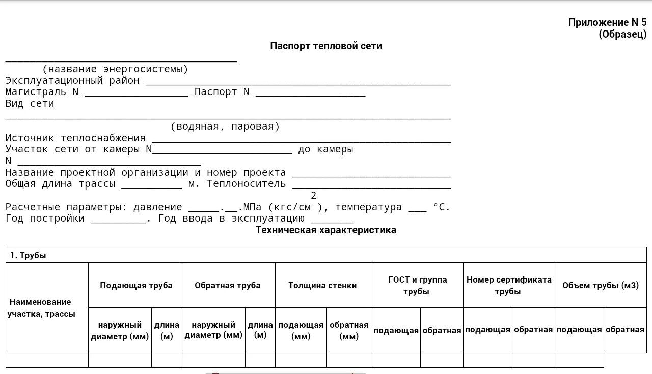 Заполнения тепловой сети