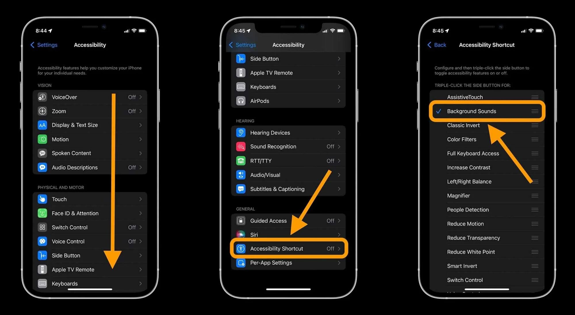 Айфон 12 пропадает звук. Что такое фоновые звуки в айфоне. баланс звука в iphone. как включить фоновые звуки на айфон. баланс громкости на айфоне.