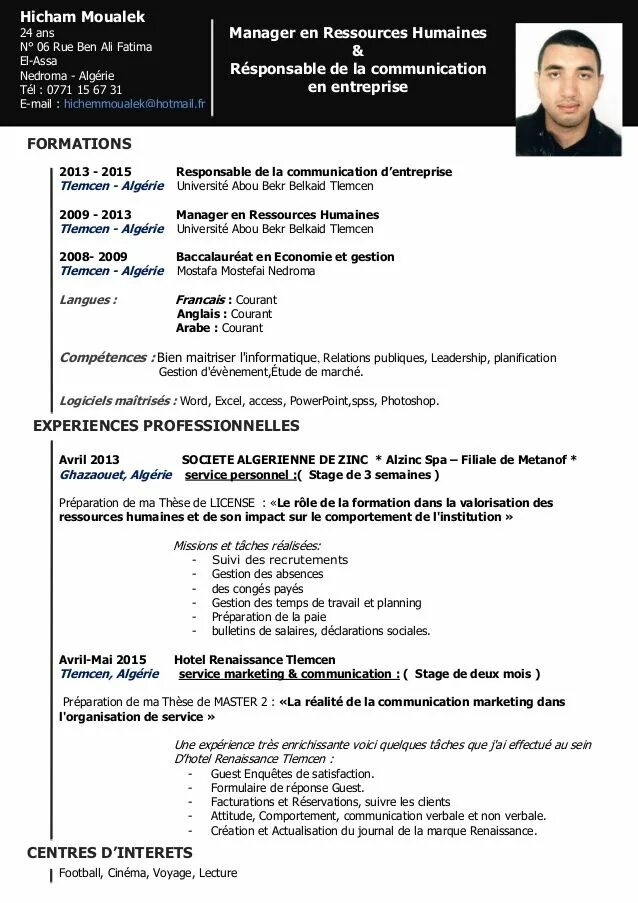 Cv v c c. CV de Prof de Francais. C V. Curriculum vitae Football Player.