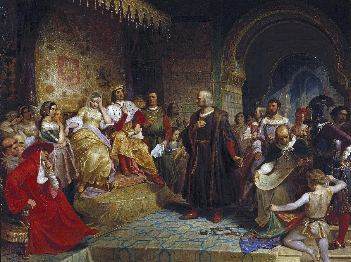9 й век. Колумб перед королями Фердинандом и Изабеллой. Томазо де Торквемада.